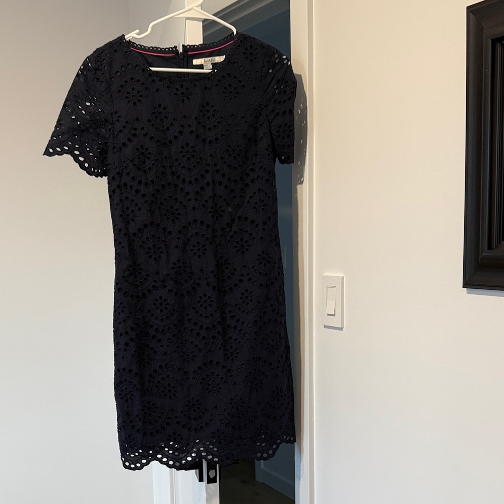 Boden Navy Lace Midi Dress